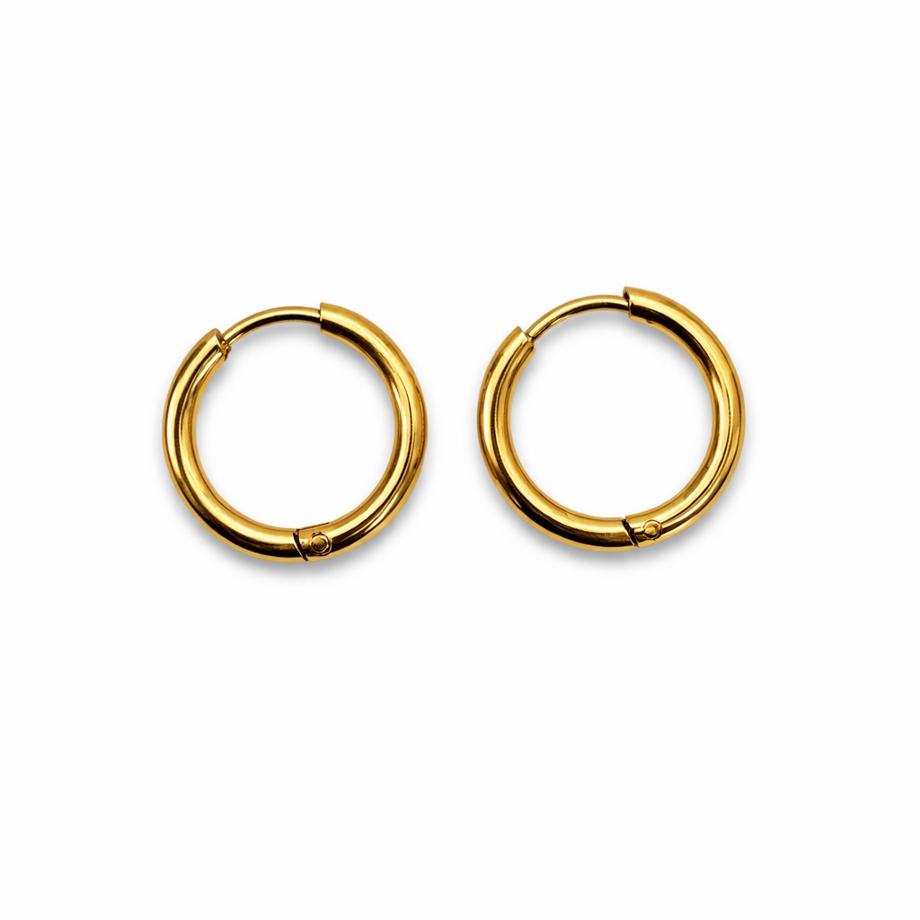 43 11 Mm Hoop Huggie Earrings - Gold 45$